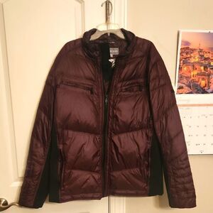 Women's Burgundy Puffer Jacket